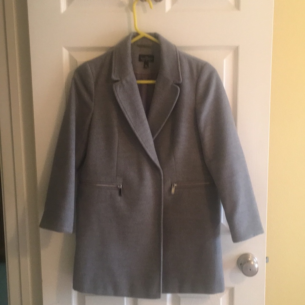 TopShop double breasted coat with zip pockets sz 4